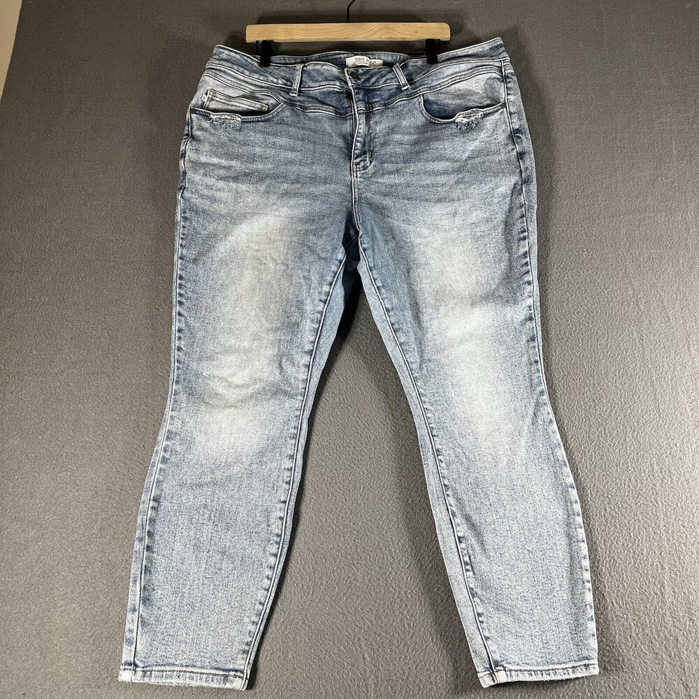 Judy Blue Jeans Womens 22W Light Wash High Rise Skinny Stretch Denim